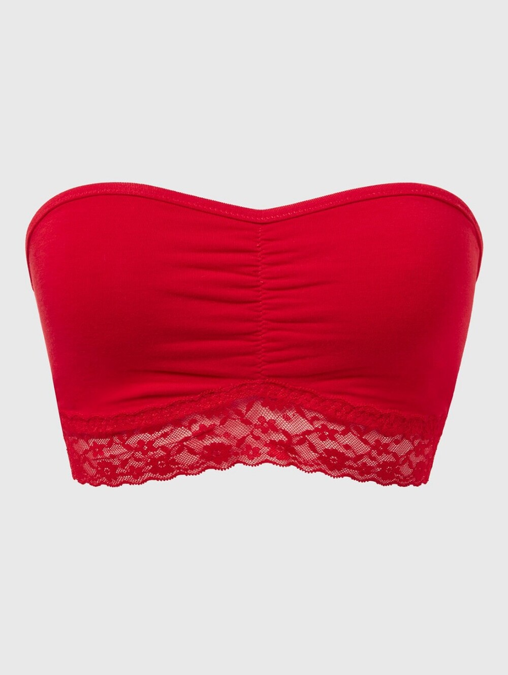 New With Tags Size Large Unlined Bandeau Bralette With Lace Trim
